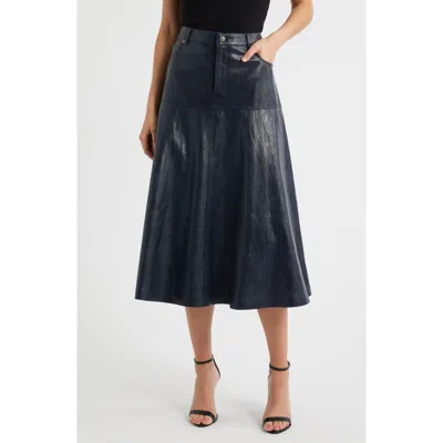 KOBI HALPERIN KOBI HALPERIN RHEA FAUX LEATHER MIDI SKIRT