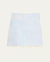 Kobi Halperin Rigby Fringe-hem Tweed Mini Skirt In Sky