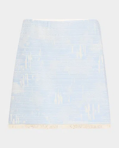 KOBI HALPERIN RIGBY FRINGE-HEM TWEED MINI SKIRT