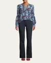 Kobi Halperin Riley Plant Fashion Slim Trousers In Blue