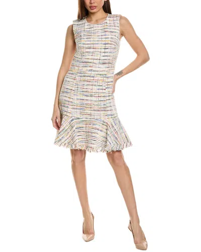 Kobi Halperin Roe Sleeveless Tweed Midi Dress In White