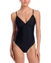 Kobi Halperin Rosalie Chain Trim One Piece Swimsuit In Black