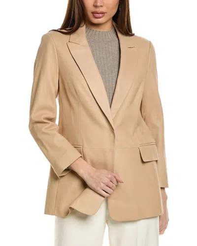 Kobi Halperin Rosalie Leather Blazer In Brown