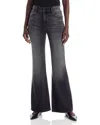 Kobi Halperin Rosie High Rise Flare Jeans In Washed Black In Black