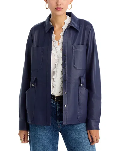 Kobi Halperin Rowan Faux Leather Jacket In Blue