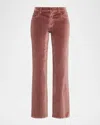 Kobi Halperin Ruby Straight-leg Stretch Cotton Pants In Brown