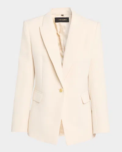 Kobi Halperin Rue Single-button Crepe Jacket In Blue