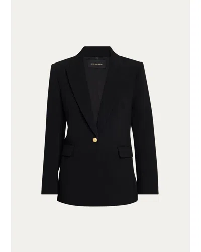 Kobi Halperin Rue Single-button Crepe Jacket In Black