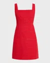 Kobi Halperin Rue Square-neck Tweed Mini Dress In Scarlet