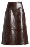 Kobi Halperin Zadie Faux Leather Skirt In Burgundy