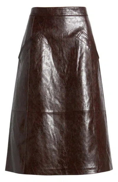 Kobi Halperin Zadie Faux Leather Skirt In Burgundy
