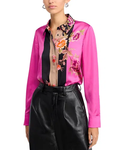 Kobi Halperin Sabrina Blouse In Pink Multi