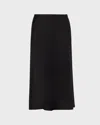 Kobi Halperin Sachi Straight Satin Back Crepe Maxi Skirt In Black