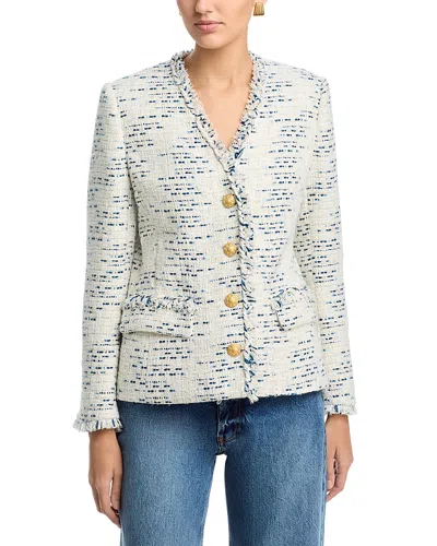Kobi Halperin Sapphire Tweed Jacket In Multi