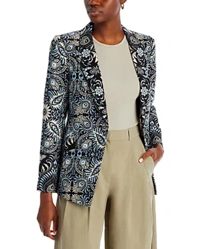 Kobi Halperin Sarai Paisley Linen Blazer In Coast Multi