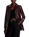 Kobi Halperin Savvy Faux Leather Jacket In Burgundy