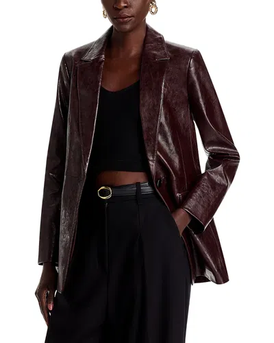 Kobi Halperin Savvy Faux Leather Jacket In Burgundy