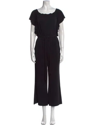 Pre-owned Kobi Halperin Scoop Neck Jumpsuit In Black