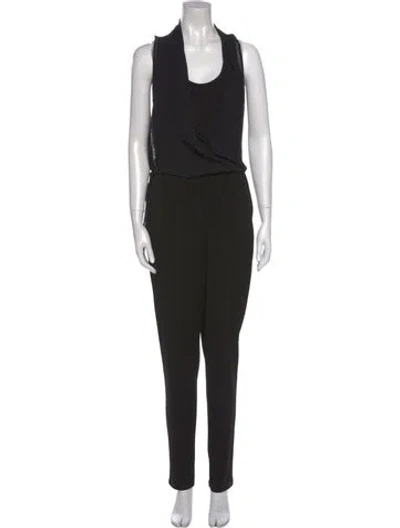 Pre-owned Kobi Halperin Scoop Neck Jumpsuit In Black