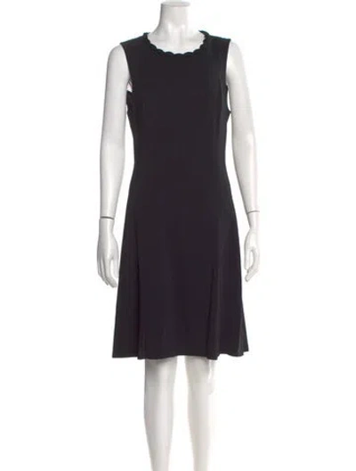 Pre-owned Kobi Halperin Scoop Neck Knee-length Dress In Black