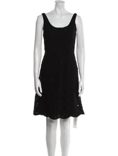 Pre-owned Kobi Halperin Scoop Neck Knee-length Dress In Black