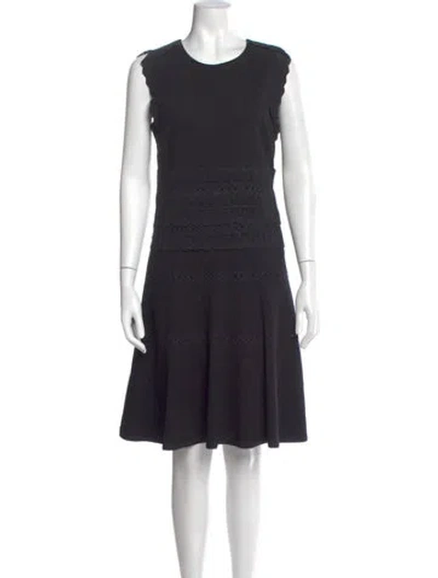 Pre-owned Kobi Halperin Scoop Neck Knee-length Dress In Black