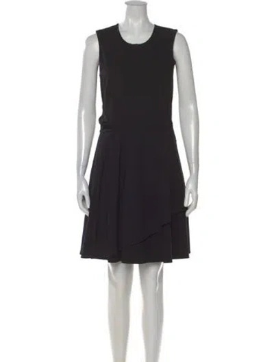 Pre-owned Kobi Halperin Scoop Neck Knee-length Dress In Black
