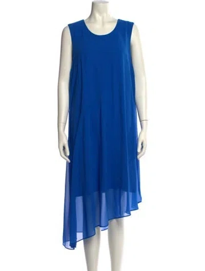 Pre-owned Kobi Halperin Scoop Neck Knee-length Dress In Blue