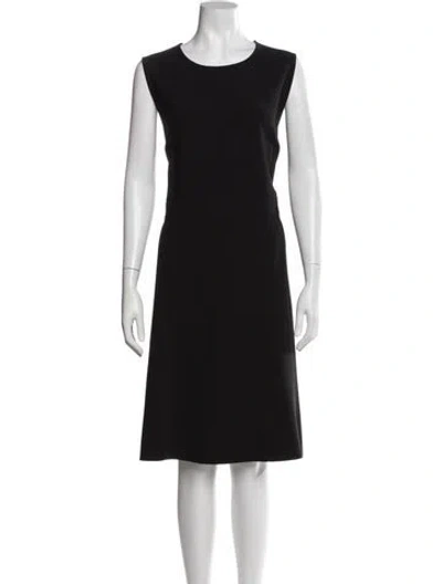 Pre-owned Kobi Halperin Scoop Neck Midi Length Dress In Black