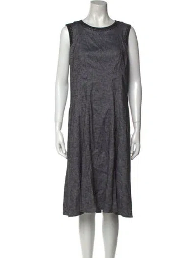 Pre-owned Kobi Halperin Scoop Neck Midi Length Dress In Gray