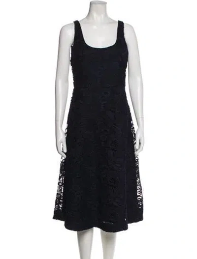 Pre-owned Kobi Halperin Scoop Neck Midi Length Dress W/ Tags In Blue