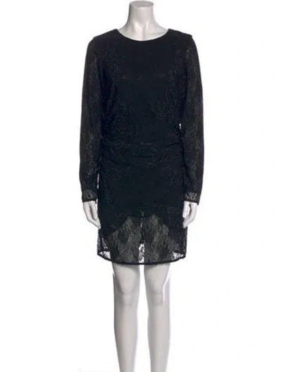 Pre-owned Kobi Halperin Scoop Neck Mini Dress In Black