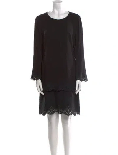 Pre-owned Kobi Halperin Scoop Neck Mini Dress In Black