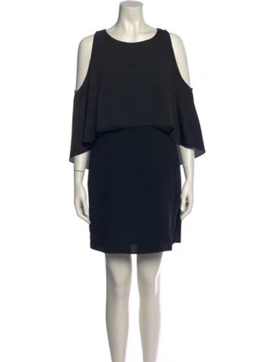 Pre-owned Kobi Halperin Scoop Neck Mini Dress In Black