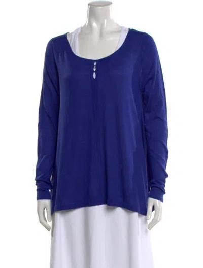 Pre-owned Kobi Halperin Scoop Neck Sweater In Blue
