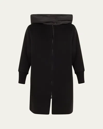 Kobi Halperin Selena Hooded Double-face Wool Coat In Black