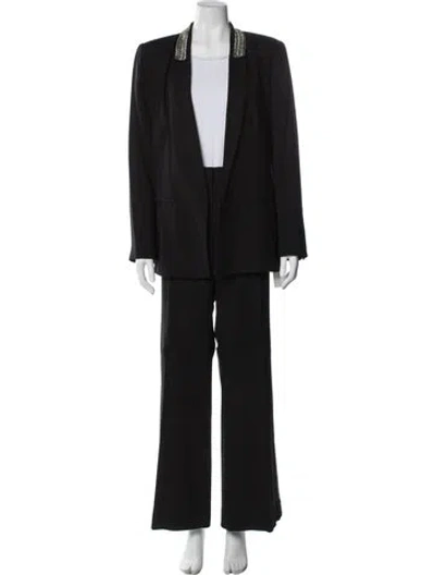 Pre-owned Kobi Halperin Sequin Embellishments Pantsuit In Black