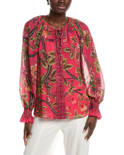Kobi Halperin Shahar Printed Blouse In Red