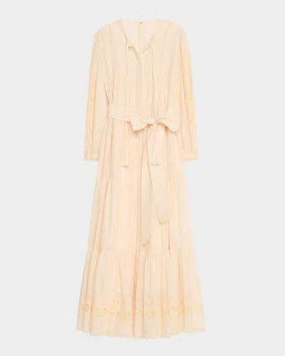 Kobi Halperin Shanice Tiered Floral-embroidered Maxi Dress