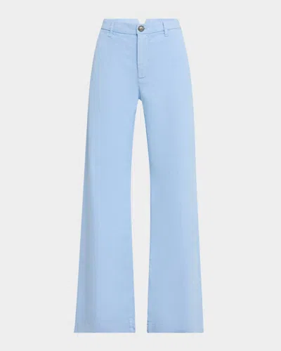 Kobi Halperin Shay Wide-leg Linen Blend Pants In Ice