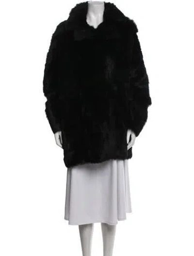 Pre-owned Kobi Halperin Shearling Faux Fur Jacket W/ Tags In Black