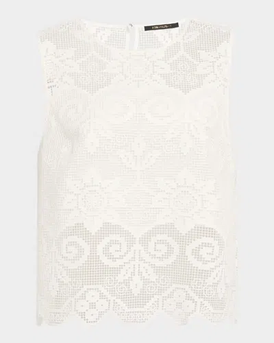 Kobi Halperin Shelly Scalloped Pixel Floral Lace Blouse
