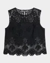 Kobi Halperin Shelly Scalloped Pixel Floral Lace Blouse