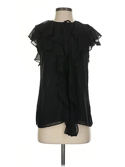 Pre-owned Kobi Halperin Short Sleeve Blouse In Black
