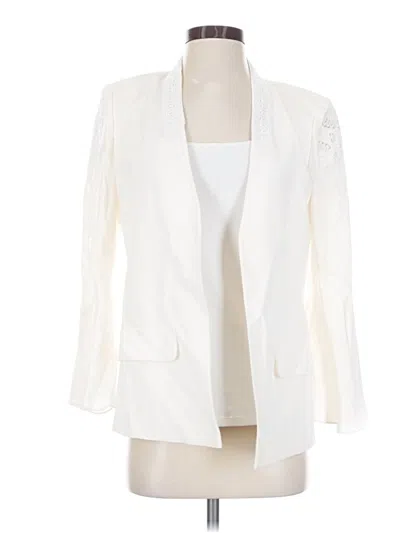 Pre-owned Kobi Halperin Silk Blazer Jacket In Ivory