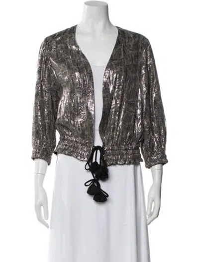 Pre-owned Kobi Halperin Silk Evening Jacket In Silver