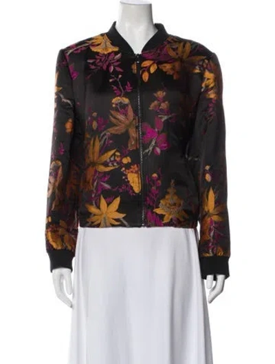 Pre-owned Kobi Halperin Silk Floral Print Evening Jacket In Multi