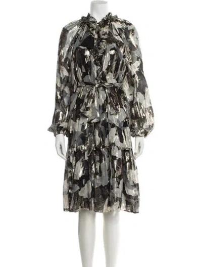 Pre-owned Kobi Halperin Silk Knee-length Dress In Black