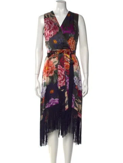 Pre-owned Kobi Halperin Silk Knee-length Dress In Blue