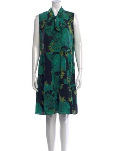 Pre-owned Kobi Halperin Silk Knee-length Dress In Green